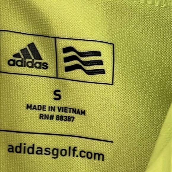 ADIDAS ADIZERO Golf Polo Short Sleeve Neon Yellow Green Women’s Small Mesh - Picture 5 of 8